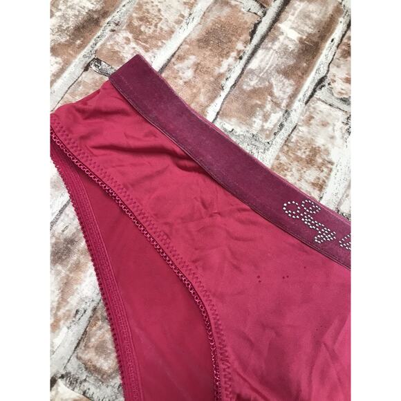 Vintage 2007 VS Sexy Little Things Smooth Microfiber Bling Hipster Panty Size M - Picture 7 of 11